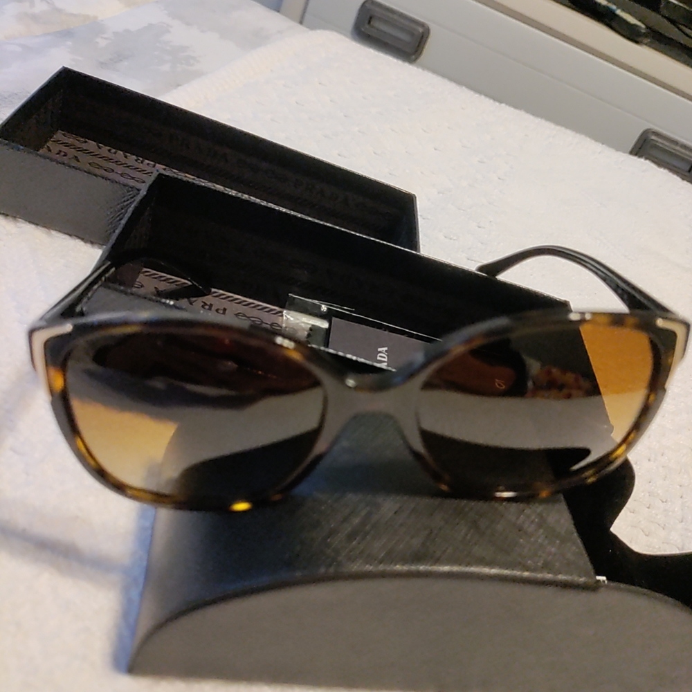PRADA PR 01OS 2AU6E1 Conceptual Havana Polarized Brown 55 mm Women's Sunglasses